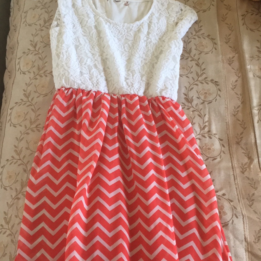 A red-orange dress